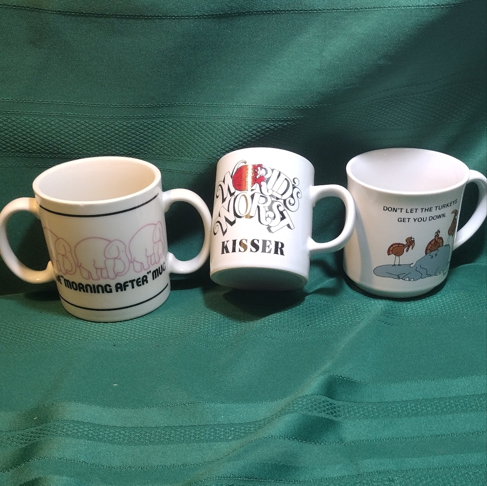 3 Comical Coffee Mugs
